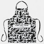 Tablier Golf Silhouette Motif Classic Noir & Blanc (Recto)