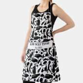 Tablier Golf Silhouette Motif Classic Noir & Blanc (Insitu)