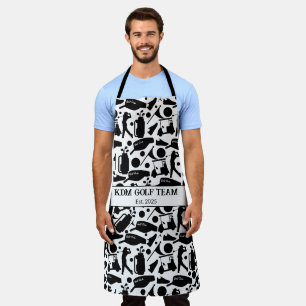 Tablier Golf Silhouette Motif Classic Noir & Blanc