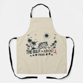 Tablier Golfe d'Amérique pêche drapeau patriotique américa (Recto)