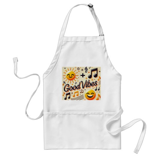 Tablier ☀️ + 🎶 = GOOD VIBES Apron (Devant)