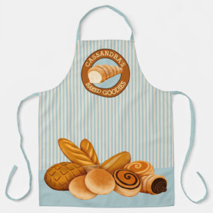 Tablier Goodies cuites Pâtisserie Pain Baker Logo Bleu Gr