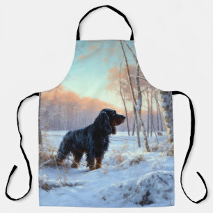 Tablier Gordon Setter Laisse Il Neige Noël