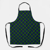 Tablier Gordon tartan bleu vert carreaux (Recto)