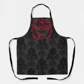 Tablier Goth Valentine Clé De Mon Coeur Rouge (Recto)