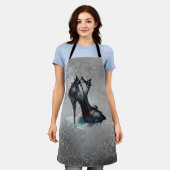 Tablier Goth Vogue Grunge | Turquoise Splash Stiletto haut (Porté)