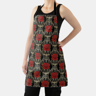 Tablier Gothic Roses Pattern