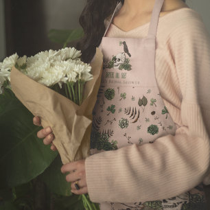 Tablier Gothique Blush Rose Bride ou Mourir Floral Habot