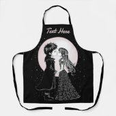 Tablier Gothique Emo Enfants Kiss Valentine's Day (Recto)