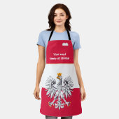 Tablier Goût de la maison & drapeau polonais, Pologne /Cui (Porté)