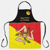 Tablier Goût de la maison & Drapeau sicilien, Sicile /Cuis (Recto)