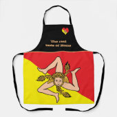 Tablier Goût de la maison & Drapeau sicilien, Sicile /Cuis (Recto)