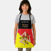 Tablier Goût de la maison & Drapeau sicilien, Sicile /Cuis (Insitu)