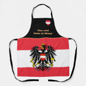 Tablier Goût de la maison et drapeau autrichien, Autriche  (Recto)