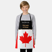 Tablier Goût de la maison et drapeau canadien, Canada /Cui (Porté)