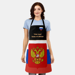 Tablier Goût de la maison et drapeau russe, Russie /Cuisin