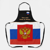 Tablier Goût de la maison et drapeau russe, Russie /Cuisin (Recto)