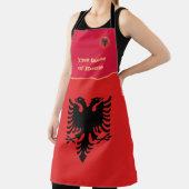 Tablier Goût du drapeau albanais et de la maison, Albanie/ (Insitu)