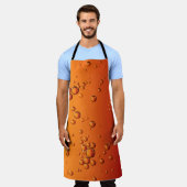 Tablier gouttelettes d'eau sur la surface orange (Porté)