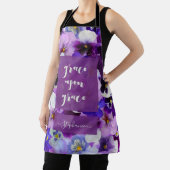 Tablier Grace Sur Grace Bible Verse Fleur violet (Insitu)