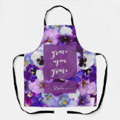 Tablier Grace Sur Grace Bible Verse Fleur violet (Recto)