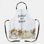 Tablier Grâces et bienheureuses fleurs Citrouilles Thanksg (Recto)