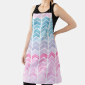 Tablier Gradient Chevron : Aquarelle Motif Herringbone. (Insitu)