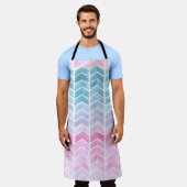 Tablier Gradient Chevron : Aquarelle Motif Herringbone. (Porté)