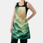 Tablier Gradient Emerald Kelly Parties scintillant verte M (Insitu)