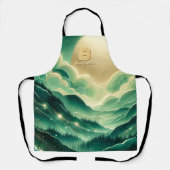 Tablier Gradient Emerald Kelly Parties scintillant verte M (Recto)