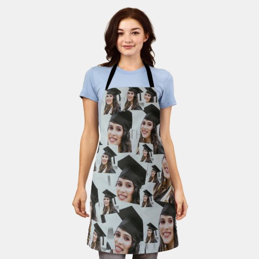 Tablier Graduation personnalisée Funny Photo Face Mash (Porté)