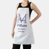 Tablier Gradué ajouter nom monogramme violet simple m mini (Insitu)