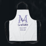 Tablier Gradué ajouter nom monogramme violet simple m mini<br><div class="desc">belle conception</div>