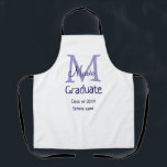 Tablier Gradué ajouter nom monogramme violet simple m mini<br><div class="desc">belle conception</div>