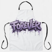 Tablier Graffiti Lavender Infinity "FOREVER" (Recto)