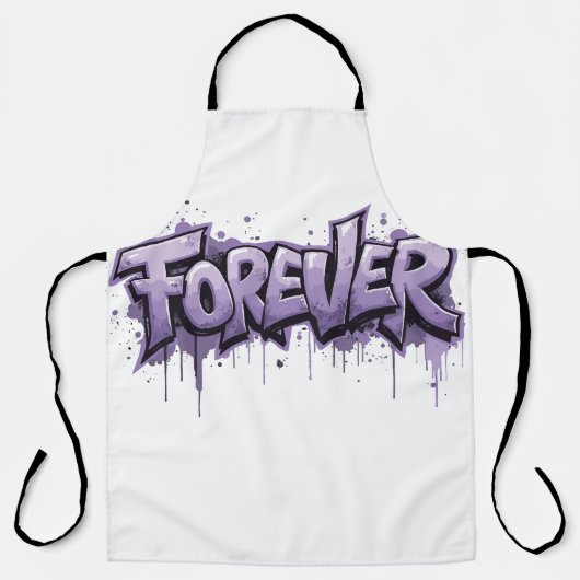 Tablier Graffiti Lavender Infinity "FOREVER" (Recto)
