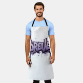 Tablier Graffiti Lavender Infinity "FOREVER" (Porté)