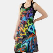 Tablier Graffiti lumineux, design graphique urbain. (Insitu)