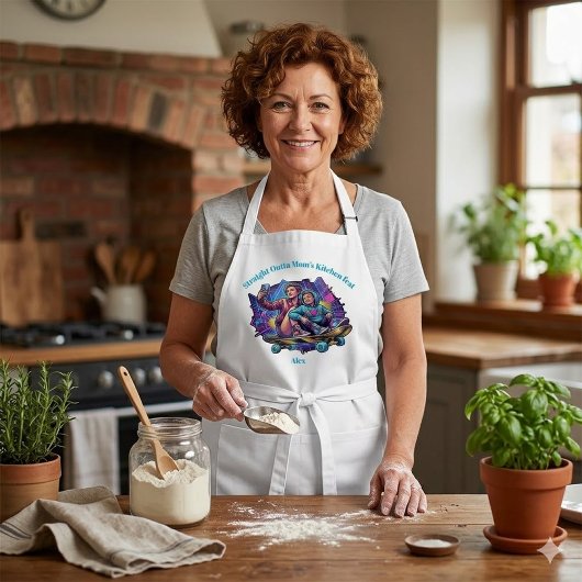 Tablier Graffiti Mom & Son Apron - Custom Name Gift