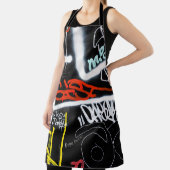Tablier Graffiti noir et multicolore (Insitu)