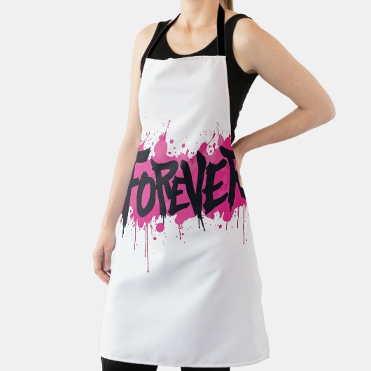 Tablier Graffiti rose "FOREVER" (Insitu)
