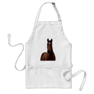 Tablier Grand Cheval Brun Majestueux,