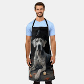 Tablier Grand Dane Citrouille Halloween flip d'effroi (Porté)