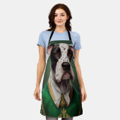 Tablier Grand Danois en robe de la Saint-Patrick (Porté)