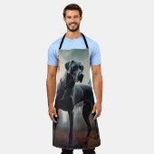 Tablier Grand Danois Halloween Épouvantable (Porté)