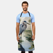 Tablier Grand héron bleu (Porté)