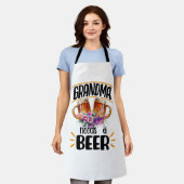 Tablier Grand-mère a besoin d'une bière, drôle de bière bo (Porté)