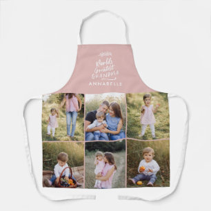 Tablier Grand-mère cadeau 8 photo petit-enfant simple typ