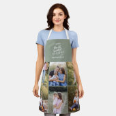 Tablier Grand-mère cadeau 8 photo petit-enfant simple typo (Porté)