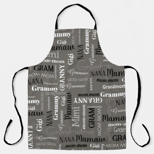 Tablier Grand-mère Granny Apron Personnaliser son pseudo (Recto)